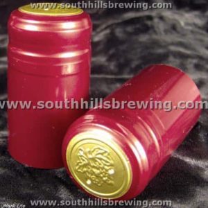 Shrink Capsule-Metallic Ruby Red (500 pack)